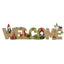 Escultura de Jardín Dwarf Welcome Card para Decoración Exterior