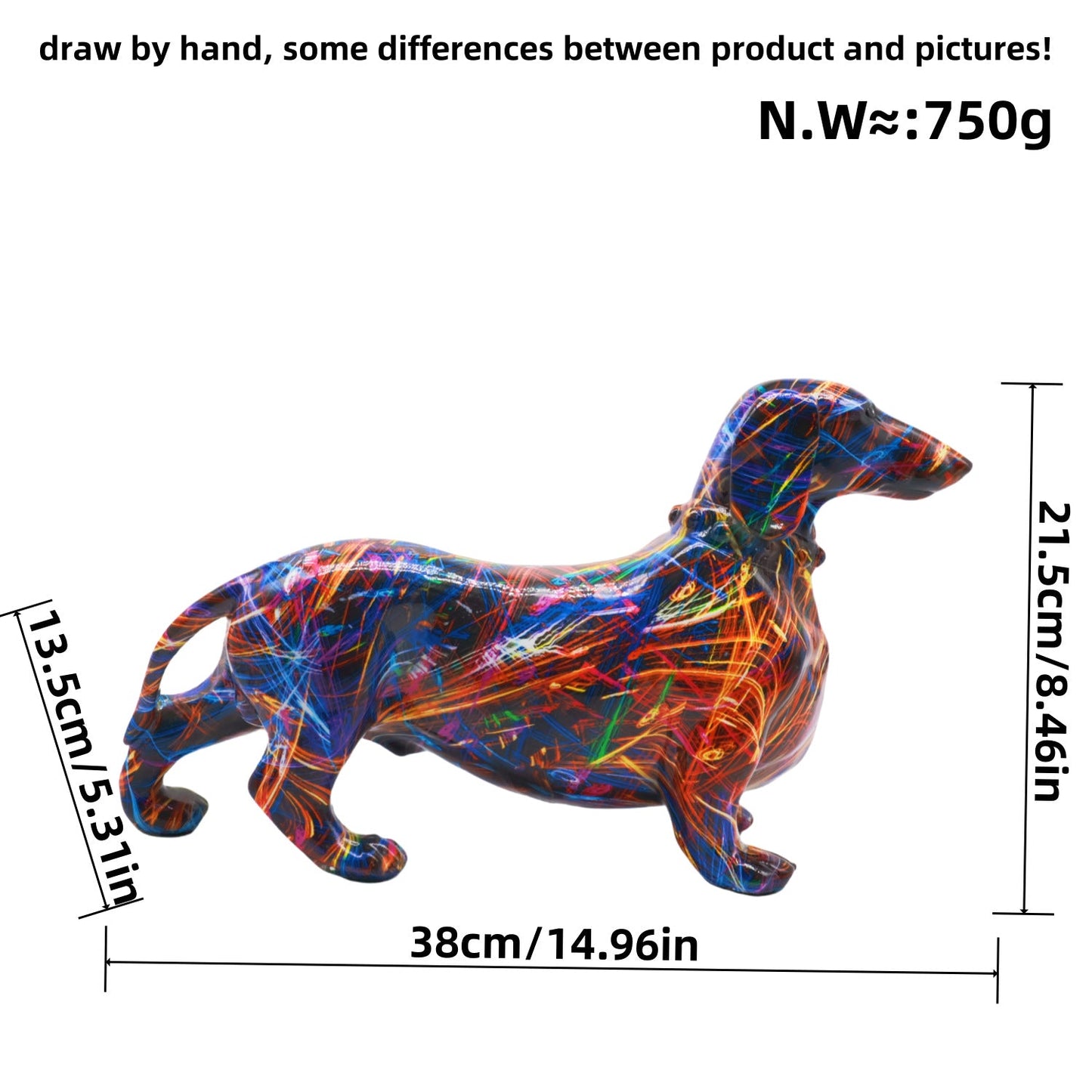 Modern minimalist sausage dog ornaments, creative home wine cabinet decorations, office desktop decorations, handicrafts - Korvel