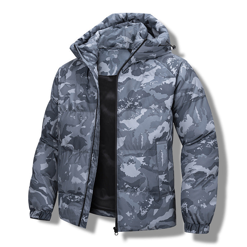 Men's Hooded Camouflage Parka - Waterproof & Warm