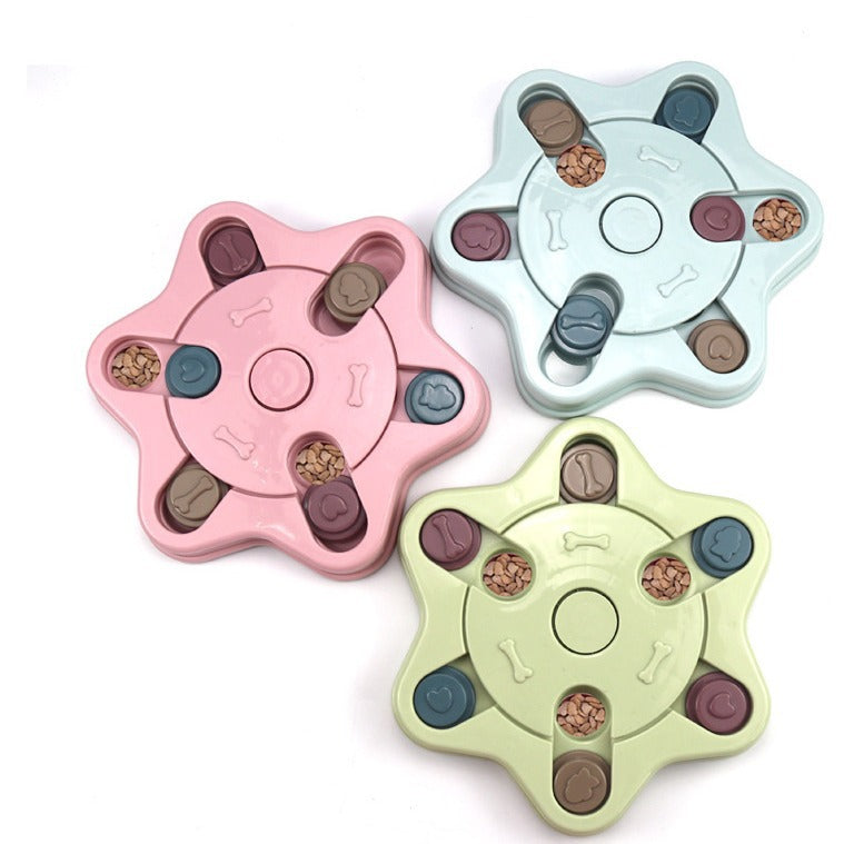 Interactive Slow Feeder Dog Bowl - Puzzle Toy for Pets - Korvel