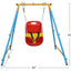Baby Toddler Indoor/Outdoor Metal Swing Set with Safety Belt for Backyard - Korvel