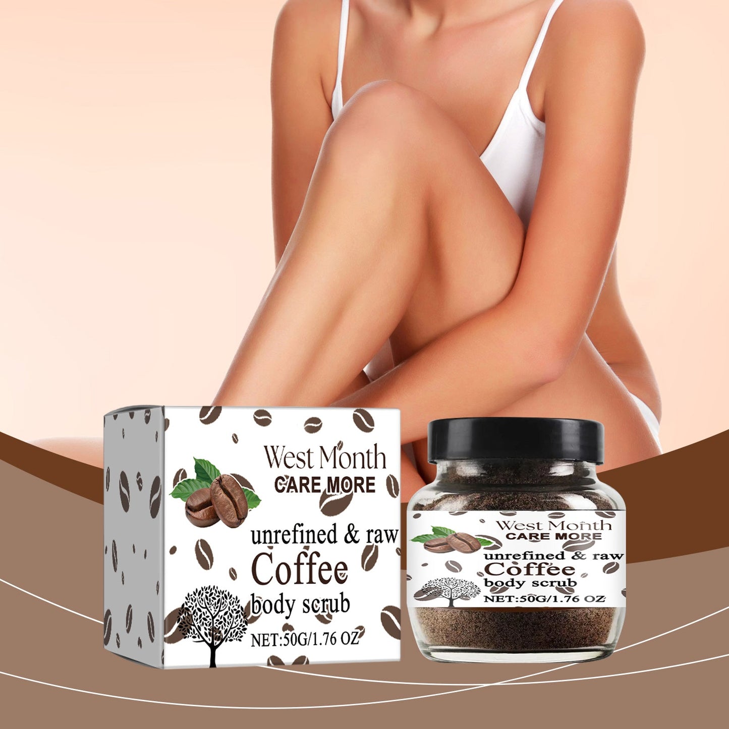 Coffee Body Scrub Gently Cleanses Skin, Exfoliates, Moisturizes And Refreshes Skin - Korvel