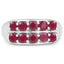 1.30 Carat Genuine Ruby .925 Sterling Silver Engagement Ring