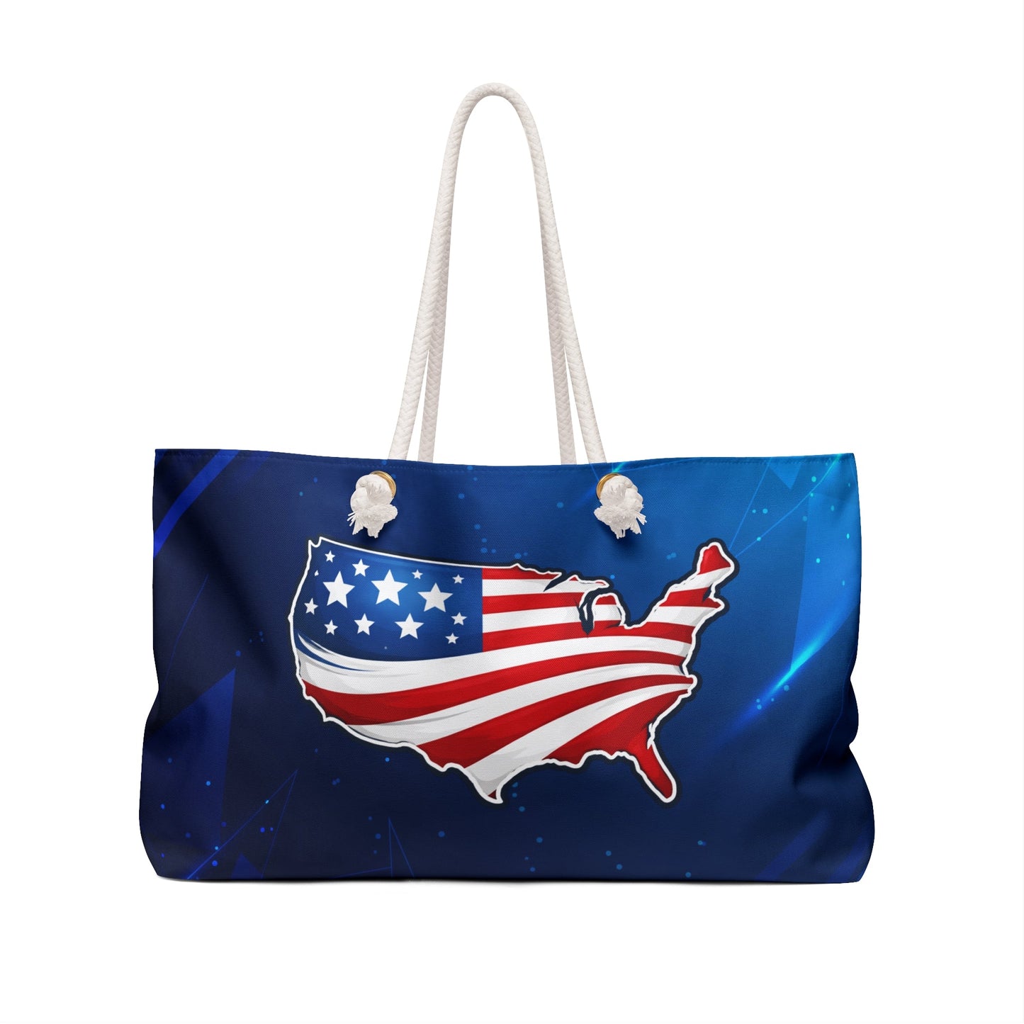 Patriotic USA Map Weekender Bag