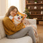 Coussin Chat Souriant - Décor Ludique pour Amoureux des Chats