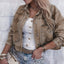 Women's Decorative Rivets Denim Jacket