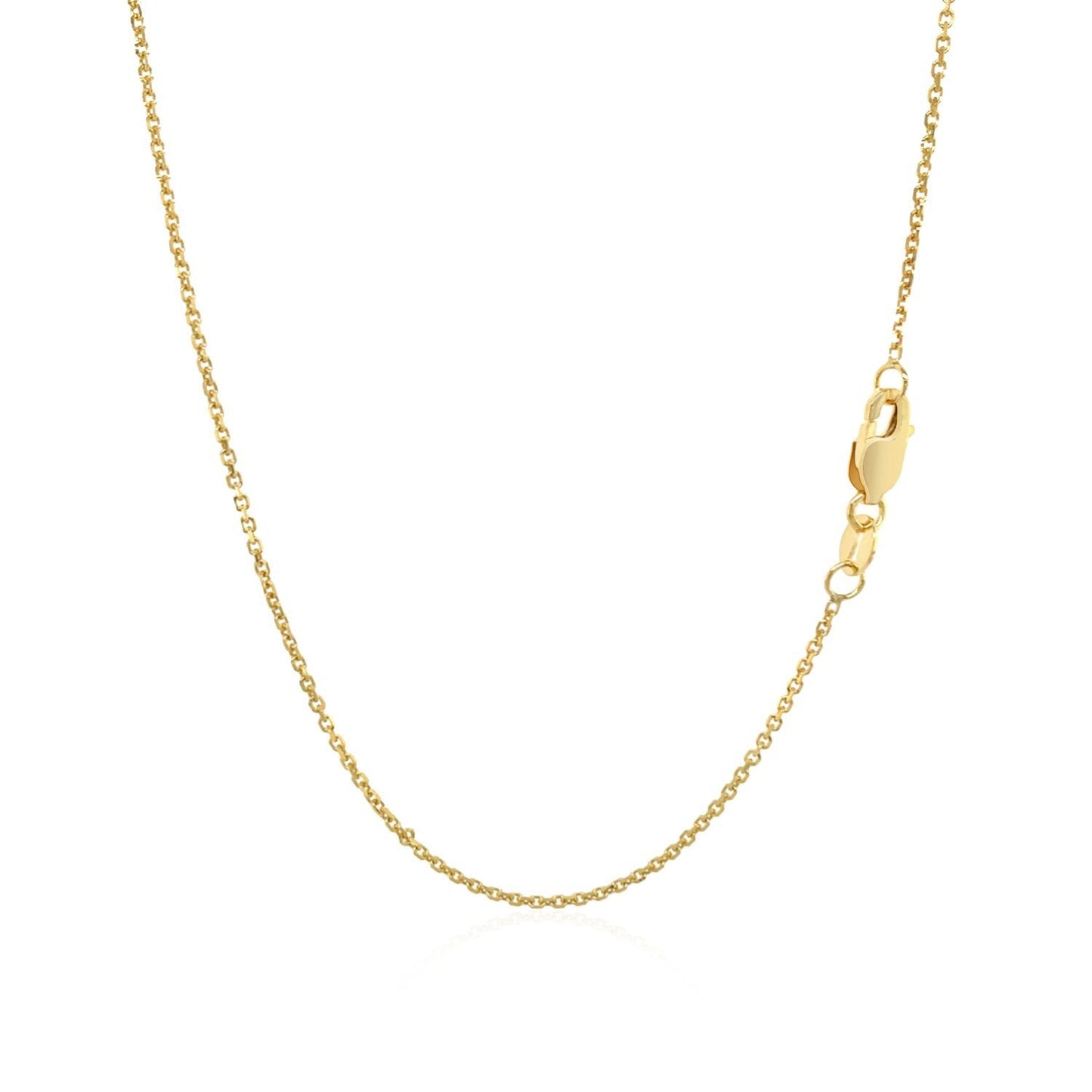 Collar de Cadena de Cable de Oro Amarillo de 10k - 1.1mm