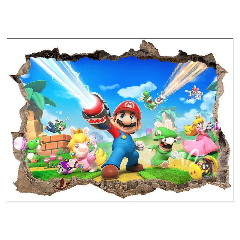 Super Mario Waterproof Wall Stickers for Kids' Rooms