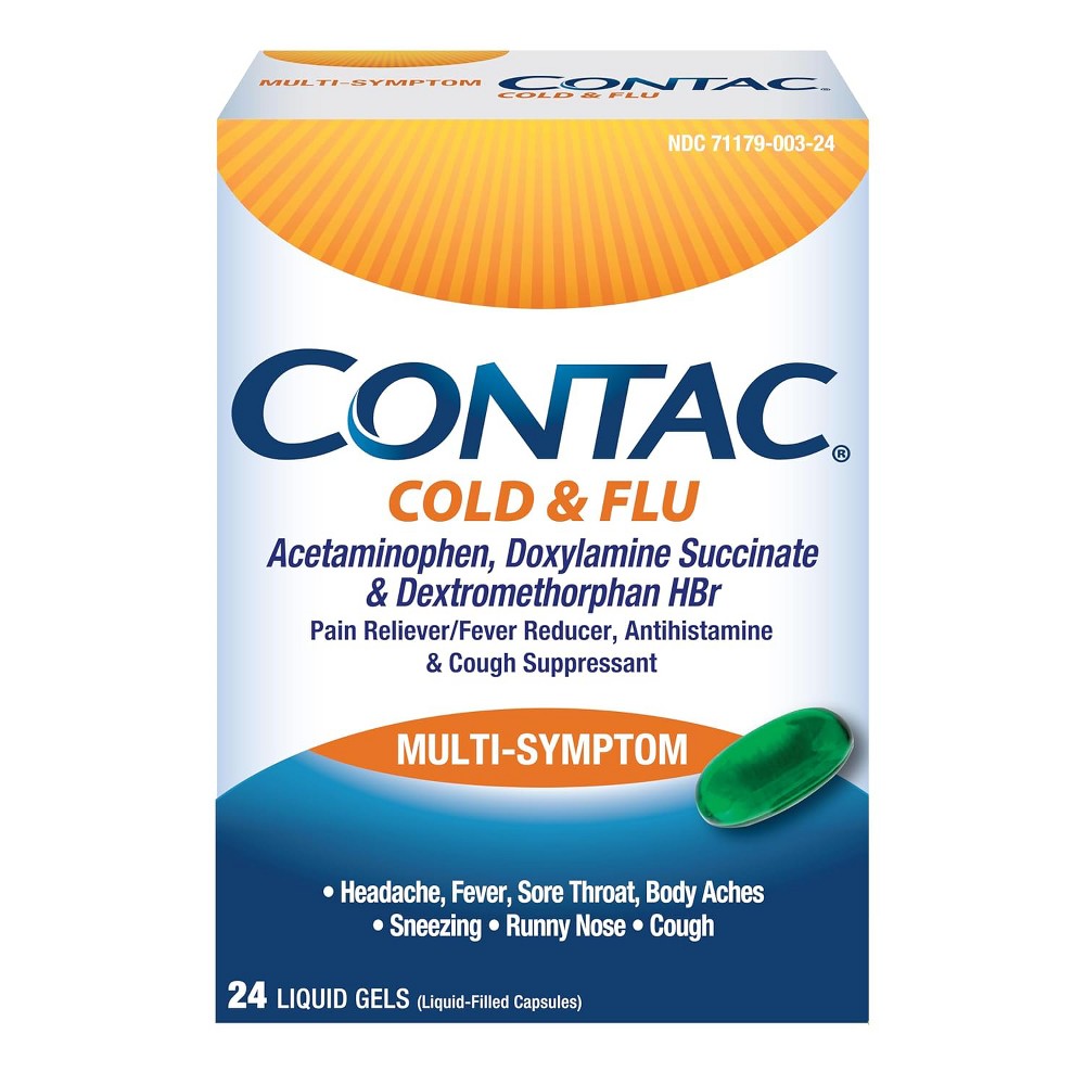 Contac Geles Líquidos Multi Síntomas para Resfriado y Gripe - 24 Contenido