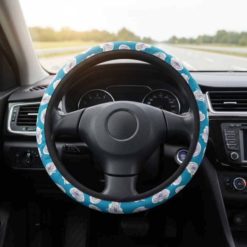Neuro Brain Pattern Steering Wheel Cover | Soft Grip Upgrade