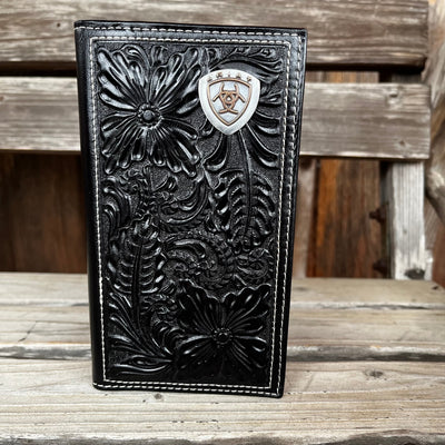 Elegant Black Floral Rodeo Wallet by Ariat - Korvel