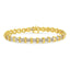 Pulsera de Clúster de Diamantes de Plata Esterlina Baño de Oro de 10K