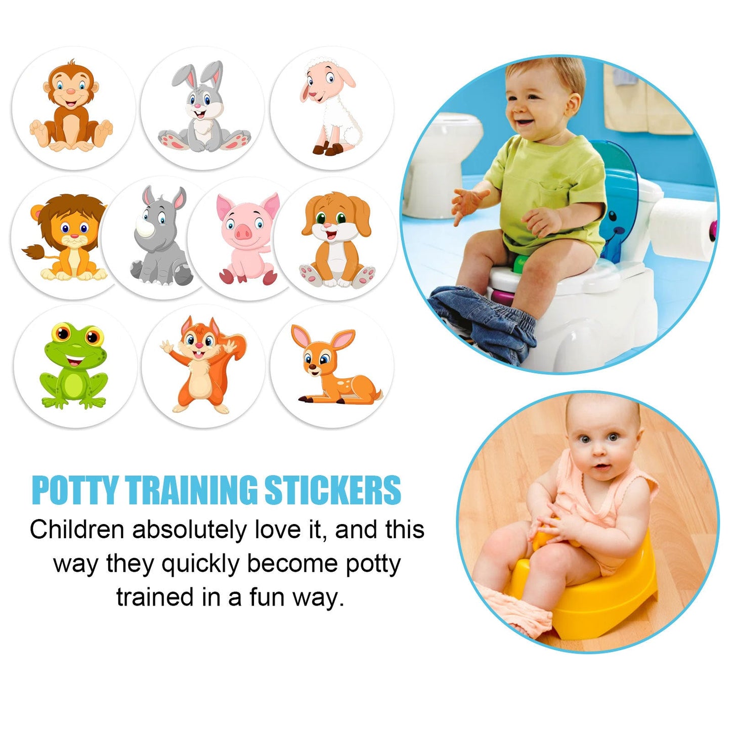 Potty Training Stickers Children's Potty Pee Training Cartoon Personality Paper Assisted Reward Stickers - Korvel