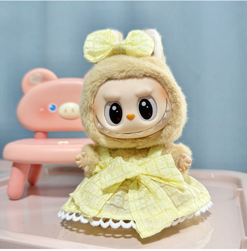 Clothing] Labubu Clothes with PVC Face Pendant, Labubu Sitting Party Series Doll Clothing - Korvel