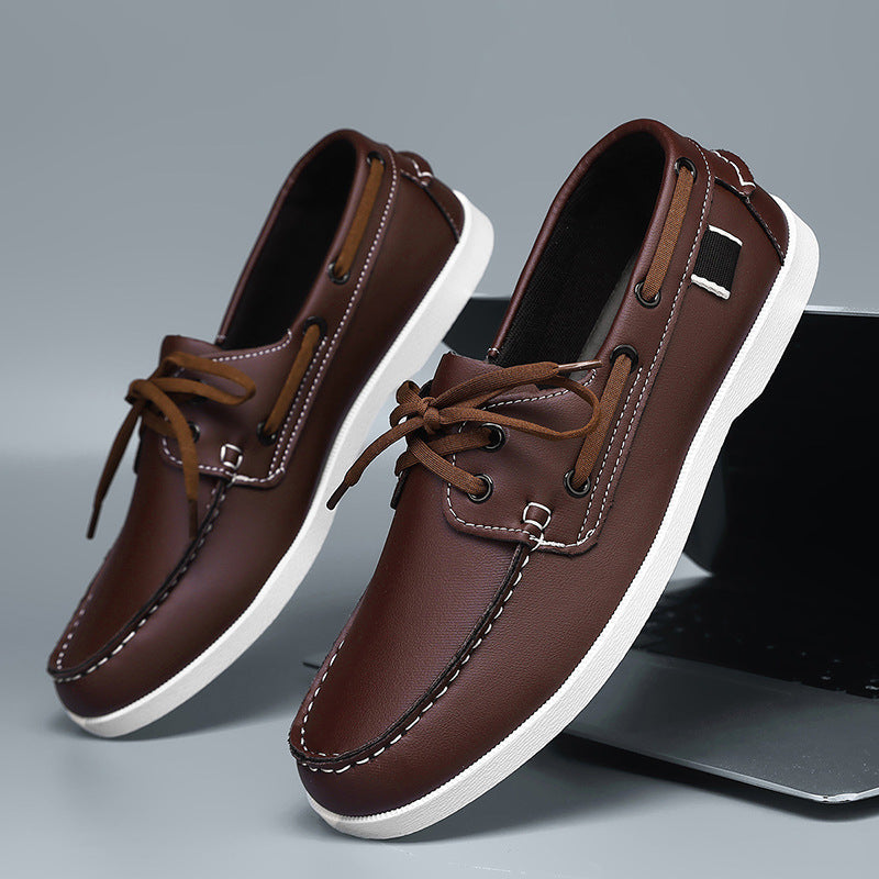 Casual Summer Men's Belted British Style Versatile Loafer Breathable Leisure Work Commuting Lazy Shoes - Korvel