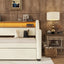 Twin Size Daybed with Trundle, Upholstered Daybed with Charging Station and LED Lights, White - Korvel