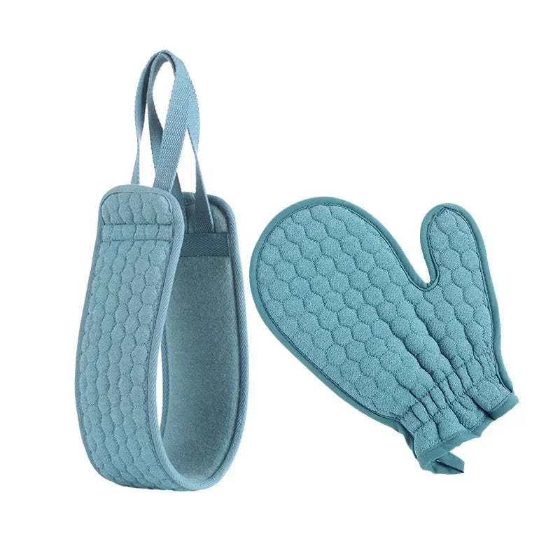 4PCS Northern Women Bath Towel with Exfoliating Bath Accessory for a Spa-like Shower Experience - Korvel
