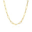 Collier en chaîne large en papier clip en or jaune 14K