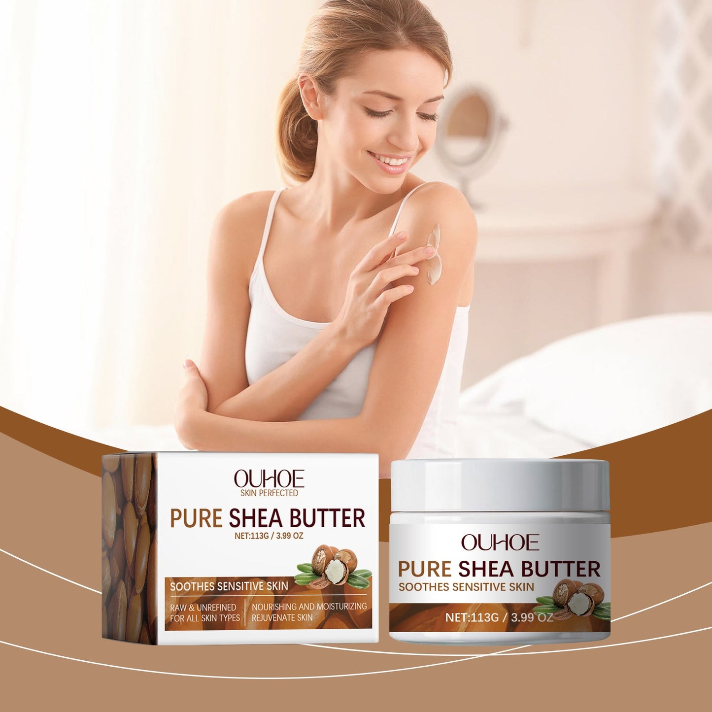 Shea Butter Moisturizer, Soothing Skin Discomforter Redness Moisturizing Refreshing Daily Maintenance Topical Cream - Korvel