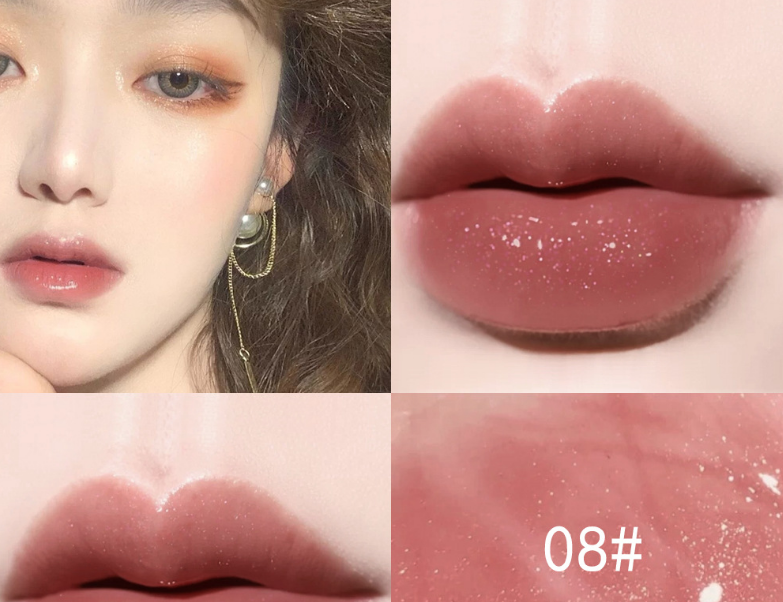 Dudu Lip Gloss Colorless Transparent Lip Gloss Bright Crystal Lip Gloss Glass Lip Fine Glitter Pearl With Shiny Jelly Color - Korvel