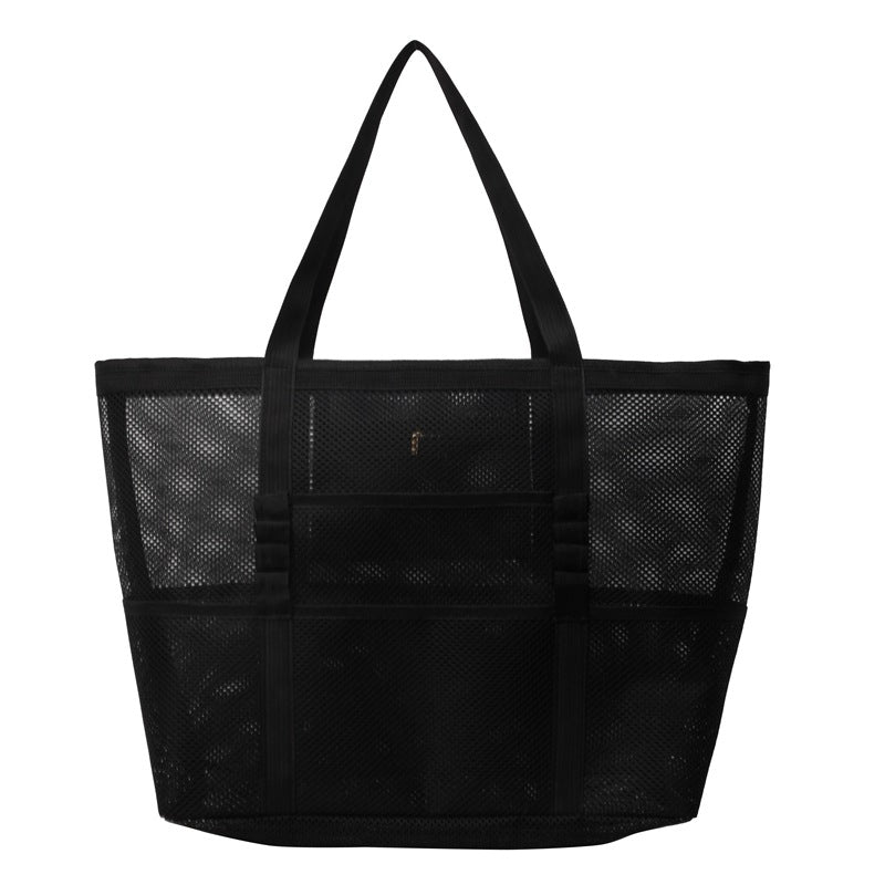 Large-Capacity Mesh Beach Tote for Women