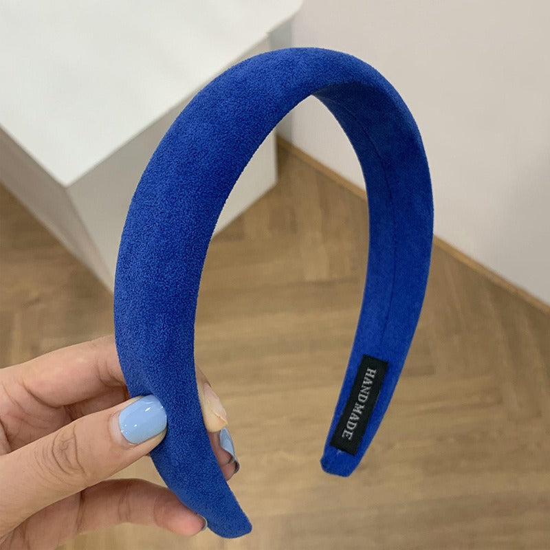 Candy colored velvet with wide edge sponge headband flocking - Korvel