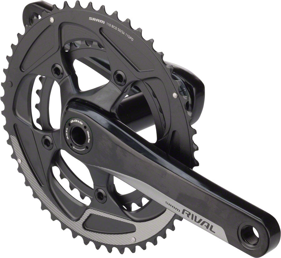 Pédalier SRAM Rival 22 - 172,5 mm 11 vitesses 50/34t Noir