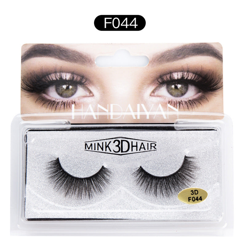 Explosive 3D Mink Hair False Eyelashes Curled Soft Slender Three Dimensional Thick False Eyelashes - Korvel