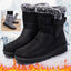 Botas de Nieve Impermeables de Piel Sintética para Mujer con Tacones Bajos