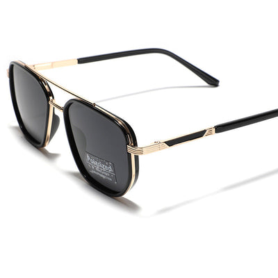 Lunettes de soleil carrées polygonales polarisées