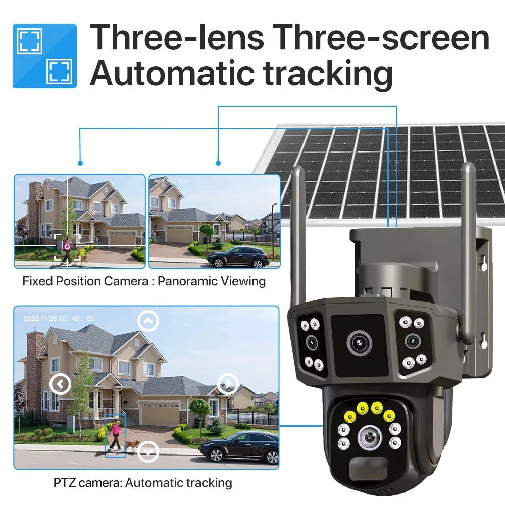 Premium Outdoor Solar Panoramic Surveillance Camera