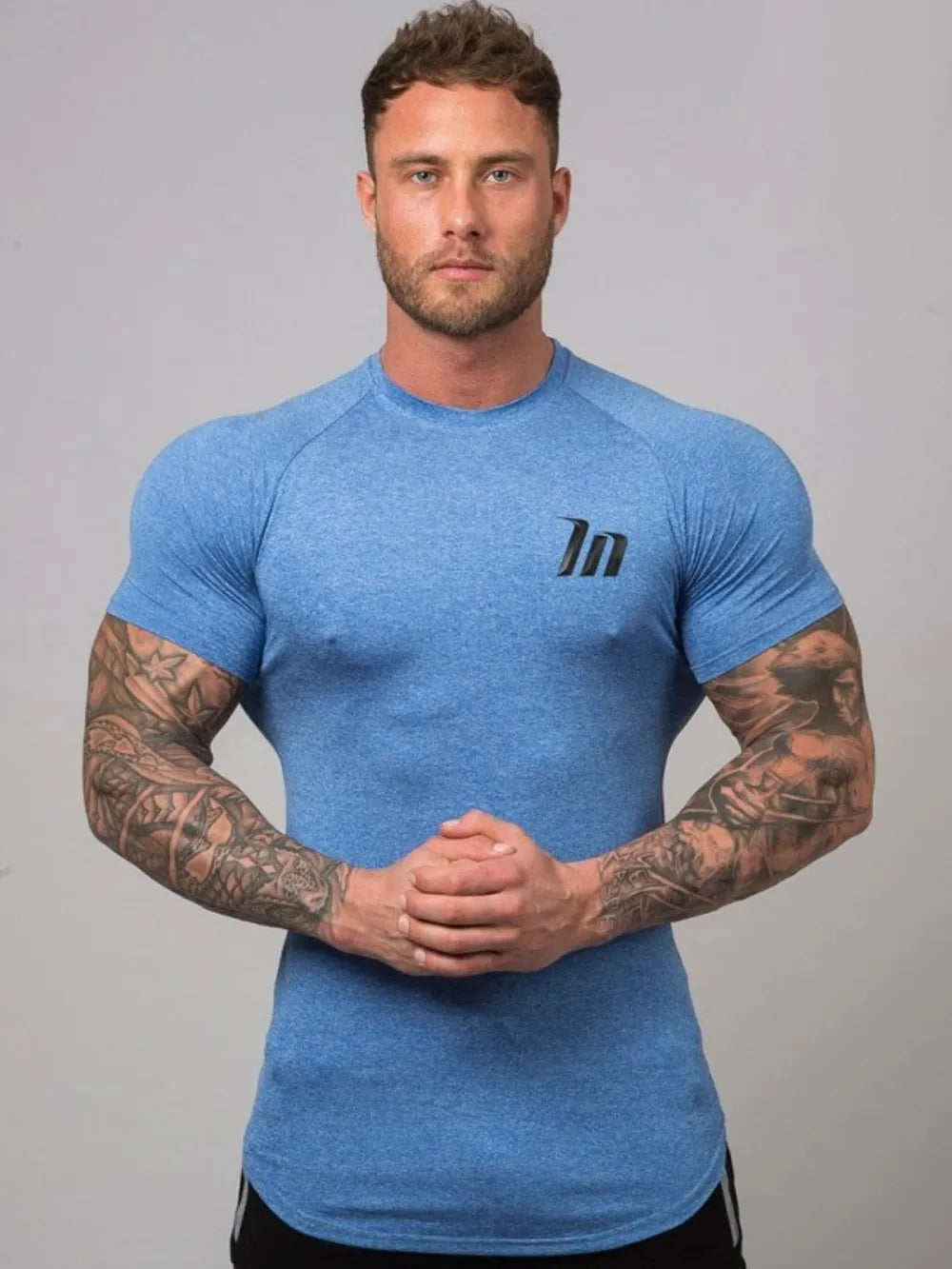 T-shirt à col rond à manches courtes pour hommes grandes tailles