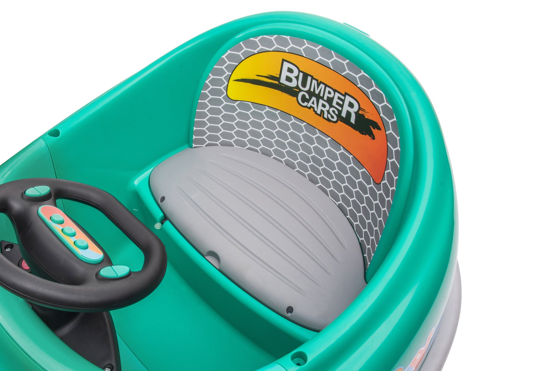 Bumper Car for Kids, 12v Dual Drive 1-6 Years Old Children's Electric Car with Pushrod Dinner Plate  Music Rocking Horse - Korvel