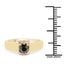 Anillo de Plata Esterlina con Diamante Negro Genuino de 0.50 Quilates