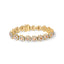 14K Yellow Gold Champagne Diamond Floral Cluster Bracelet