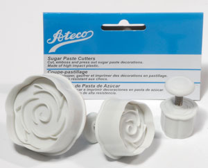 Ensemble de découpeurs en rose Ateco - 3 pièces