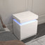 Modern white Nightstand With 2 Storage Drawers,Led Lights, End Table For Bedroom Furniture - Korvel