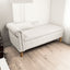 Beige Chaise Lounge Indoor Velvet Lounge Chair for Bedroom with Storage & Pillow Modern Upholstered Rolled Arm Chase Lounge - Korvel