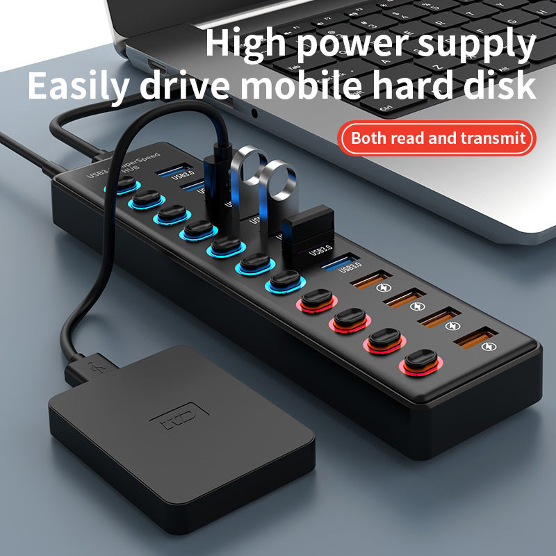 3.1 Gen2 HUB3.0 Hub Laptop Distribution Device Mobile Expansion Device Hub Expansion Dock 11 in One - Korvel