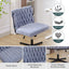 Armless Office Desk Chair No Wheels BLUE - Korvel