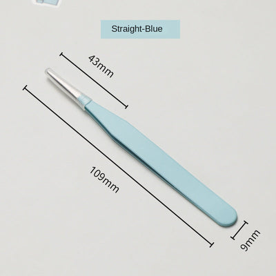 English Title Suggestion Adorable Macaron-Colored Tweezers for Handmade Notebooks, Goo Card Sticker Tools, Bent and Poi - Korvel