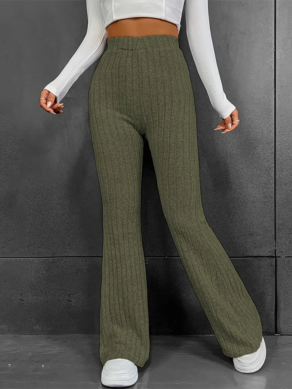 Stylish High-Waisted Micro Flared Pants for Women