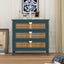 3 Drawer Cabinet Natural rattan American Furniture Suitable for bedroom living room study - Korvel