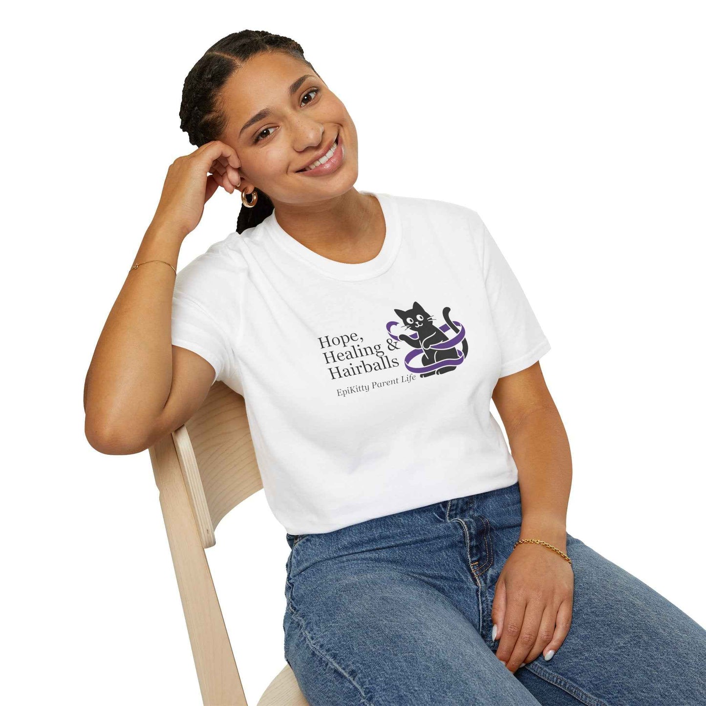 Hope & Hairballs Cat T-Shirt – Epikitty Parent Awareness Tee