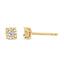 Pendientes de diamantes con chapado en oro amarillo de 10K