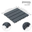 44 pieces of 12x12 square waterproof outdoor terrace tiles - interlocked, all-weather, anti slip, easy to assemble - Korvel