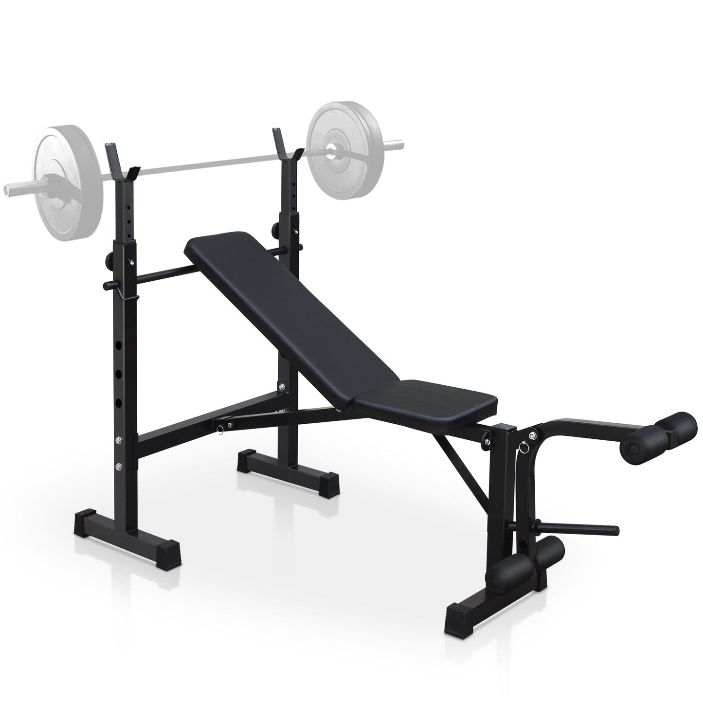Olympic Weight Bench Bench Press Set with Squat Rack and Bench for Home Gym Full-Body Workout - Korvel