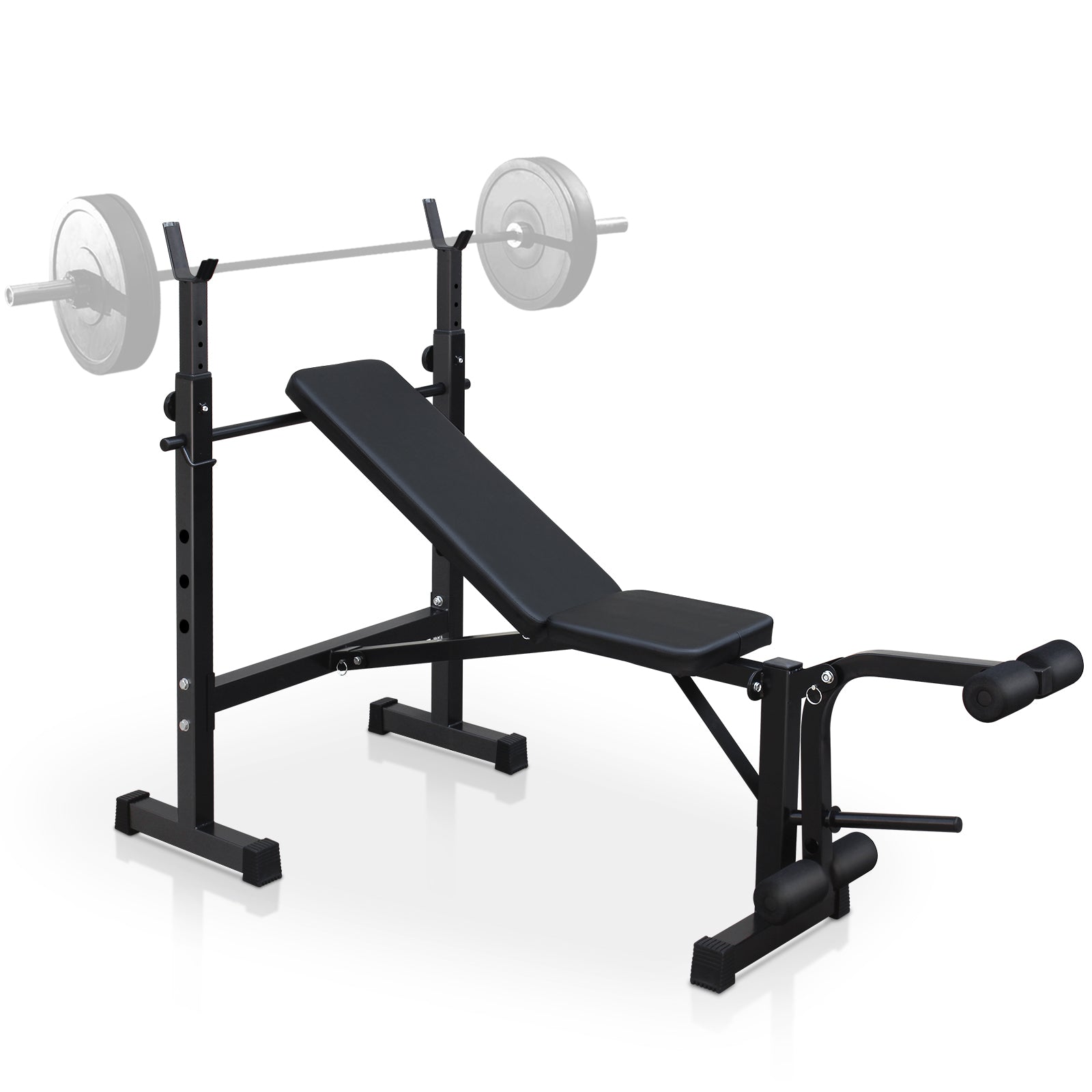 Olympic Weight Bench Bench Press Set with Squat Rack and Bench for Home Gym Full-Body Workout - Korvel