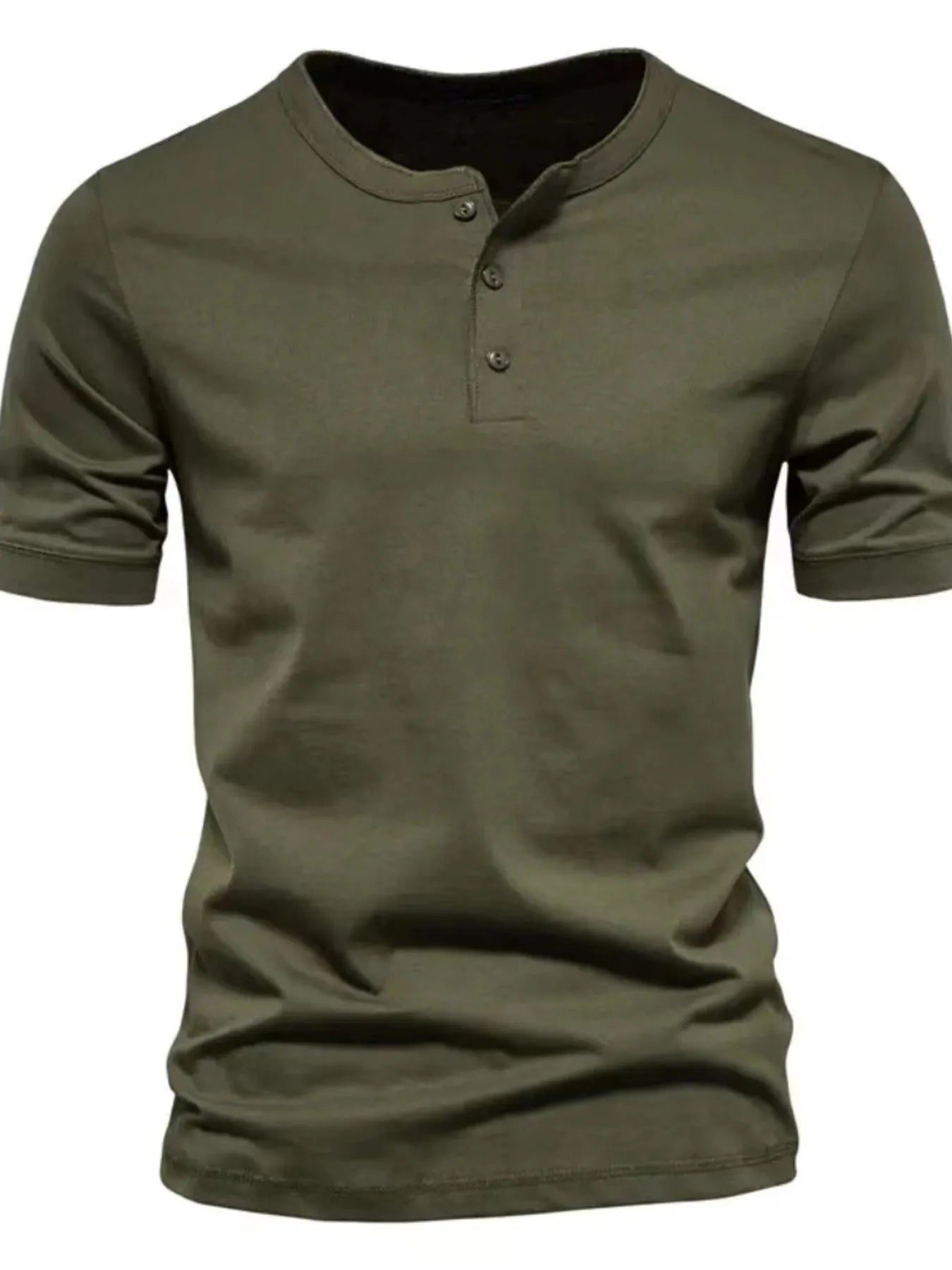 T-shirt Henley pour hommes grande taille avec détail de bouton