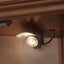 Corner Curio Cabinet with 5 Shelves and Lighting System, Walnut(E26 light bulb not included) - Korvel